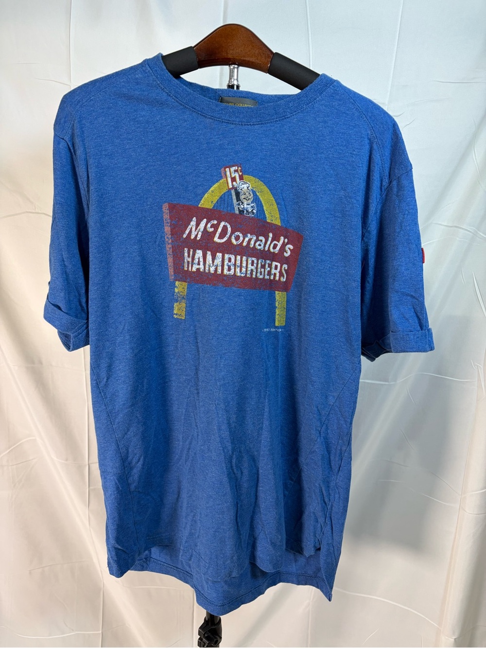 McDonald's Blue Short Sleeve Tee with Retro Sign Graphic